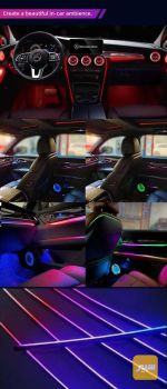 نشرة داخلية ٦ قطع RGB كل الالوان نضام تحكم عل تلفون - صورة 3