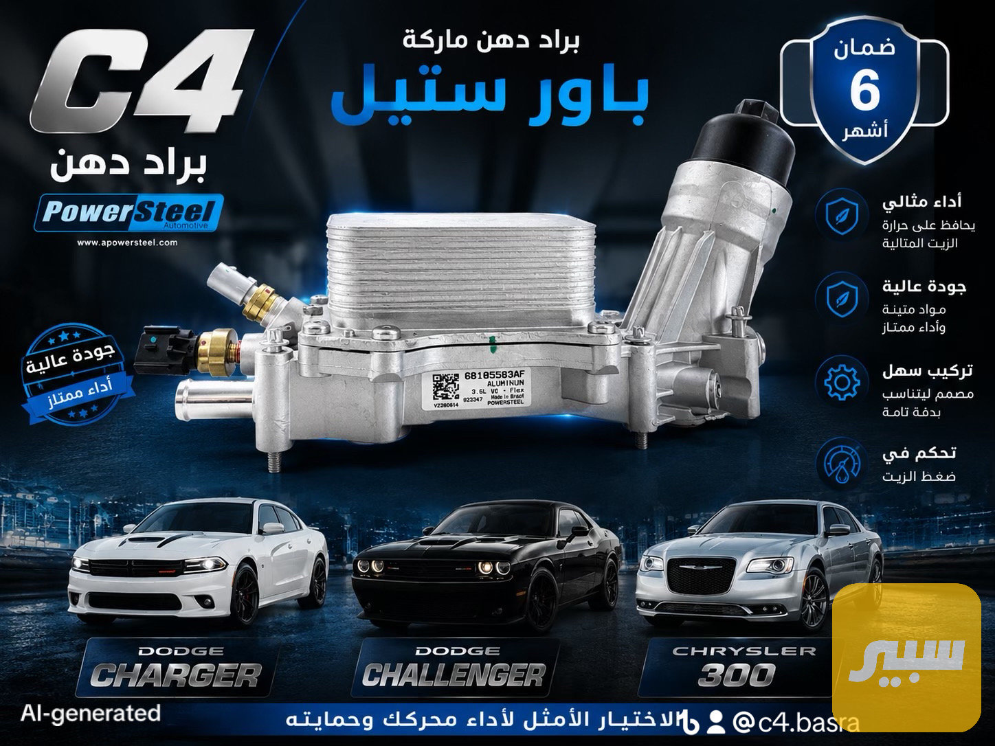 براد دهن باور ستيل جارجر اوباما ضمان سنه