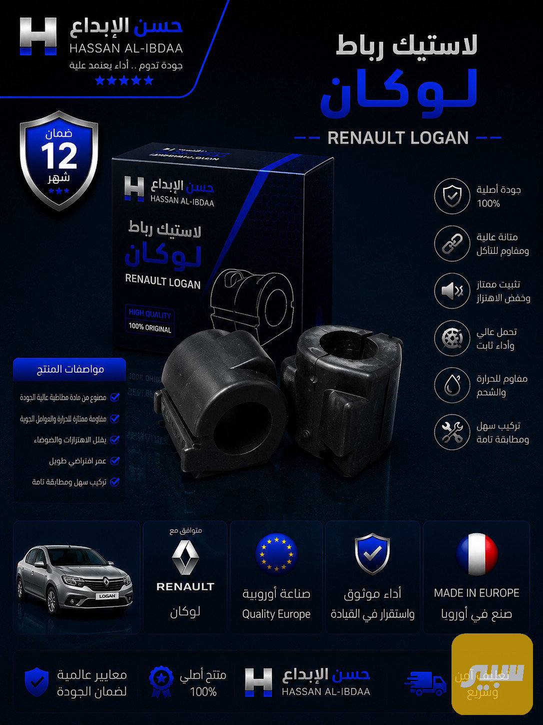 لاستيك رباط رينو لوكان