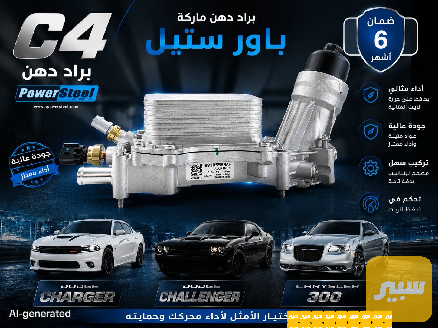 براد بور ستيل ضمان 6 اشهر جارجر اوباما