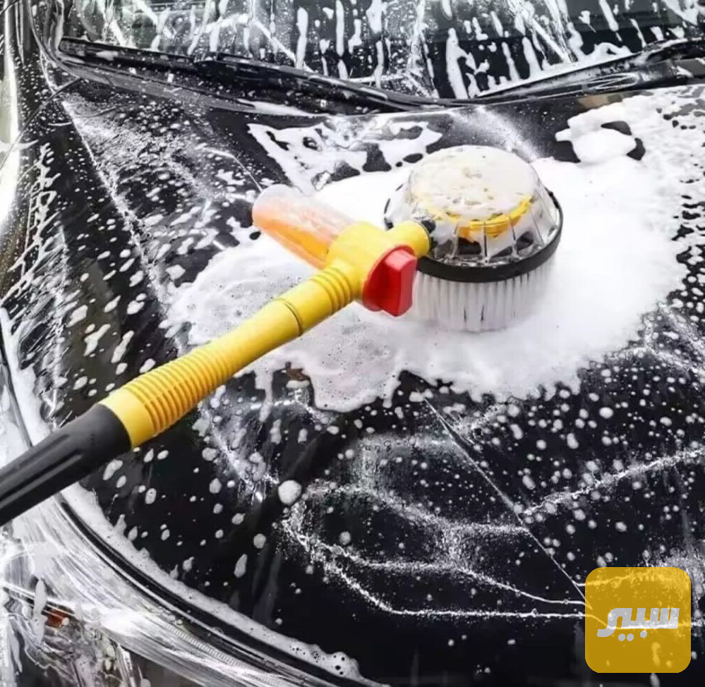 فرشة تنظيف دوارة مع بطل رغوة