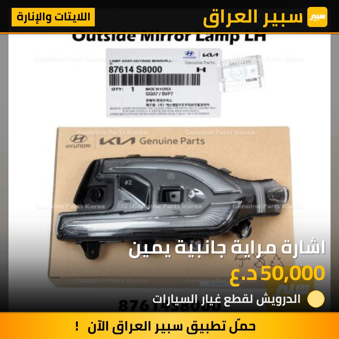اشارة مراية جانبية يمين - اللايتات والإنارة - هيونداي باليسيد